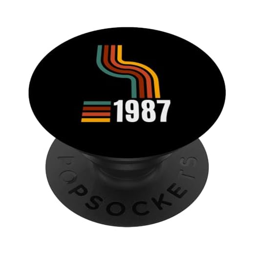 1987 Retro Cumpleaños Vintage Año Clásico PopSockets PopGrip Intercambiable