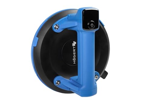 Högert Technik Akku-Vakuumsauger, 200 mm, 150 kg Tragkraft, LCD-Display, automatische Vakuumkontrolle, Li-Ion 3,6V 2.0Ah, USB-C-Ladung, ergonomisch