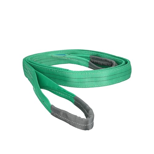 WOLFPACK LINEA PROFESIONAL 15030209 Eslinga Plana Doble Banda 2.000 Kg. Factor Seguridad 7:1, Longitud: 4 Metros Ancho 6 cm. 100% Poliester. Color Verde, Multicolor, Individual