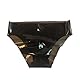 Transparente Schwarze Latex Slips für Männer,Rubber Herren Boxer Shorts Unterwäsche,Latex Mann Höschen mit Scheide-XL