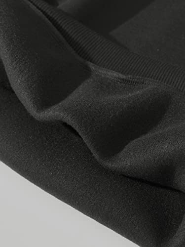 Shenhe Girl's Casual Letter Print Crew Neck Long Sleeve Pullover Sweatshirt Tops Black 10Y #TOP2