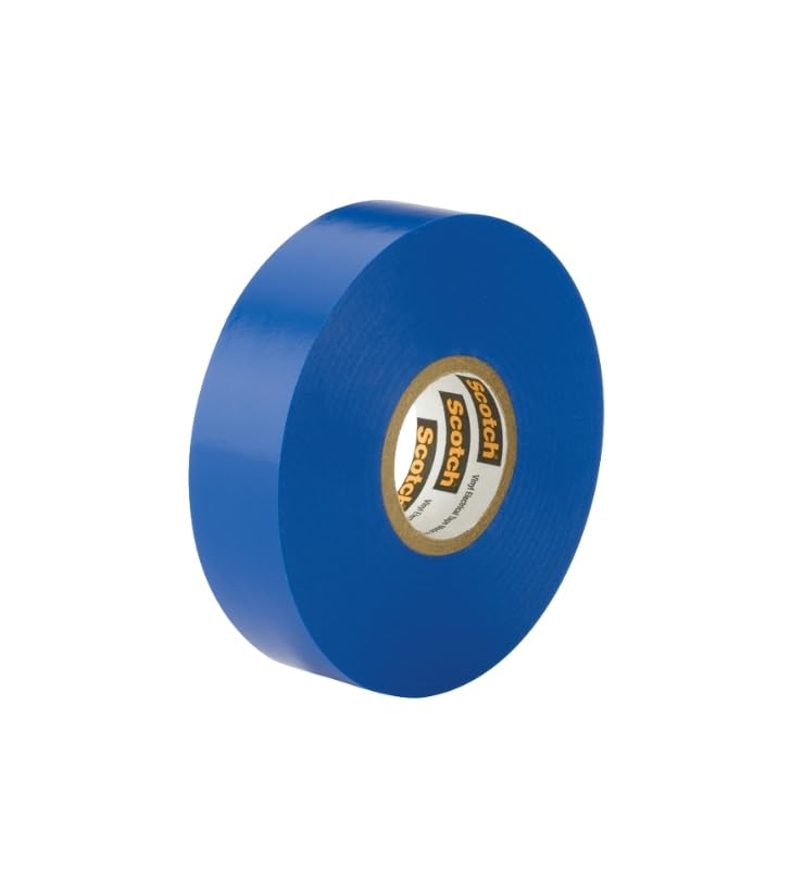 Image of Scotch 3 /4 in. W X 66 ft. L Blue Vinyl Electrical Tape Bundle with Utility Knife - Electrical Tape for Color Coding & Insulation - Indoor /Outdoor Use - (2 Items)