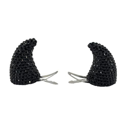 2 piezas Halloween pelo clip adornado cuerno pelo barrettes trenzas pelo barrettes adolescente