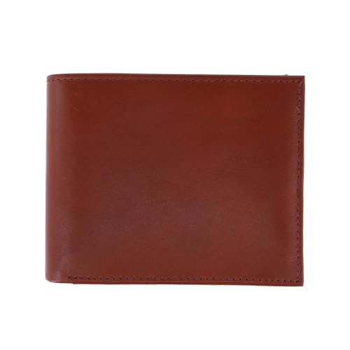 Trafalgar Men's Orion Leather 8-Slot Bi-Fold Wallet with Removable ID Card Case, Tan