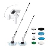 お風呂掃除 ブラシ コードレス電気 スクラバー 電動 調節可能な延長ハンドル アクアバスポリッシャー キッチンコンロなどに最適です