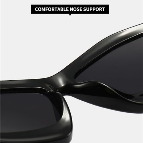 Lunettes de soleil oeil de chat au design polygone rétro et verres teintés bleu gris - 5