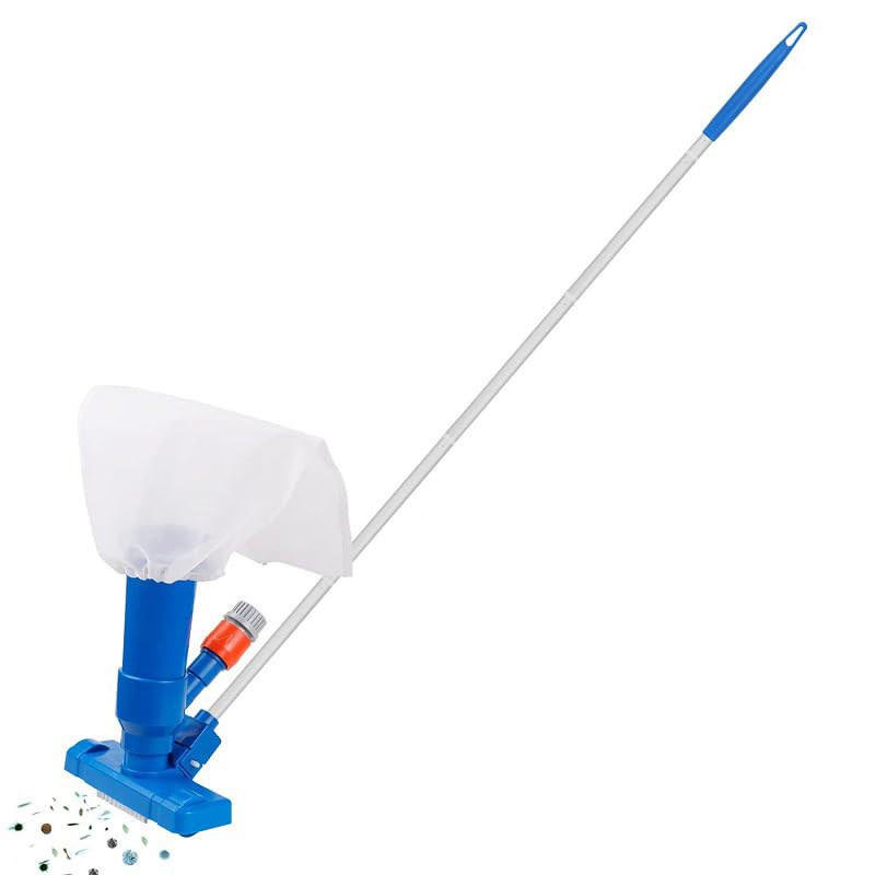 Pool Vacuum Cleaner, Jet Suction Head with 47" Pole for Above Ground Pools