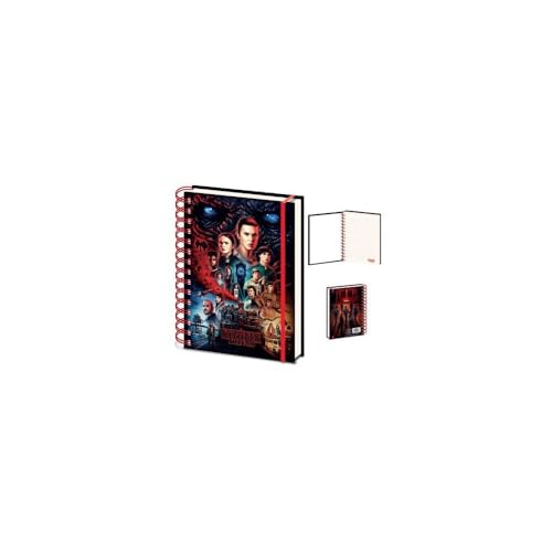 Pyramid International Stranger Things 4 (Vecna) - Taccuino lenticolare, formato A5, copertina 3D, colore: Nero