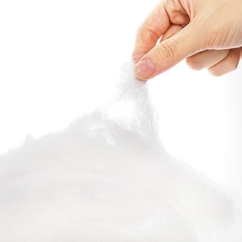 Image of Soft 1.5 Kg Fiber, Racron Polyester Synthetic Cotton Filling for Cushion, Pillow, Teddy Bear, Toy Stuffing (1.5 Kg, Pure Virgin Fiber, White) (Vacuum Packed)