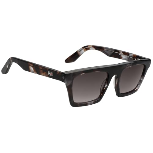 Image of Tommy Hilfiger|Grey Full Frame Square Sunglasses|100% UV Protected (Uv 400) Grey Gradient Faded Lens|Men's|Medium|TH3507 C2 53 S