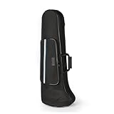 Omebaige Trombone Case for Bb/F Tenor Trombone with F Attachment, Nylon Material 600D Tenor Trombone Contoured Case, Built-in Backpack Straps Trombone Gig Bag