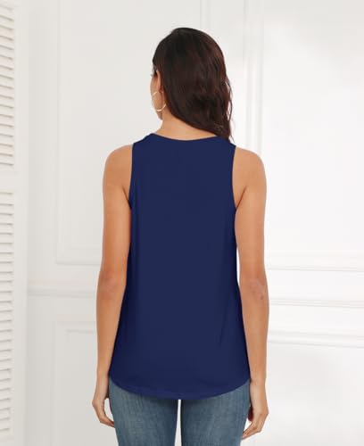 Smile Fish Women Crewneck Flowy Loose Fit Tank Top Sleeveless Summer Tops Shirts3