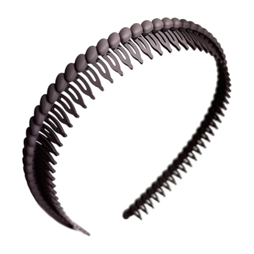 Cerchietto per capelli da donna con denti lunghi pettine antiscivolo antiscivolo tinta unita