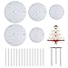 Misazy Soporte Tarta, 5 Piezas Separador para Tartas con 15 Piezas Tacos para Tartas Base para Tartas de Piso Tablas de Plástico Tartas para Hacer y Apilar Pasteles en Niveles (12/16/20 cm)