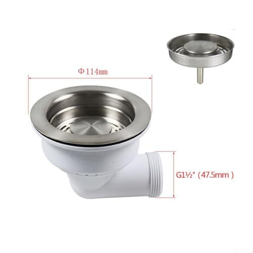 Colador para Fregadero con Cesta Mini 114mm Acero Inoxidable miniatura 2