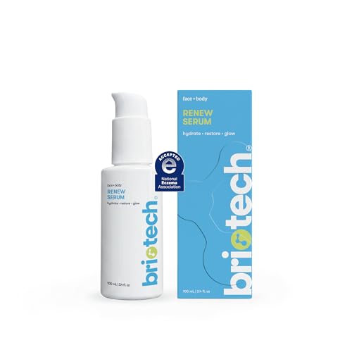 BRIOTECH Renew Serum Hypochlorous Acid Mineral Gel Soften Fine Line Appearance Smooth Skin for Face Neck Chest Spot Corrector Soothe Redness Vegan 3.4 fl oz