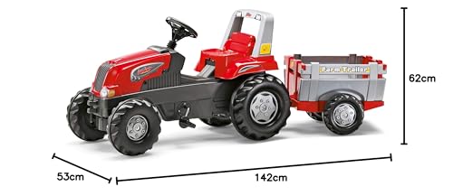 Rolly Toys 800261 - Veicolo A Pedali Junior Rt, Con Rimorchio Farmtrac - 4