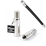 zeostmont 3 Stück Ventilverlängerung Set 39mm + Flexibler Schlauch 160mm– Ventiladapter/Autoventil Adapter für E-Scooter, kompatibel z. B. mit M365 & G30