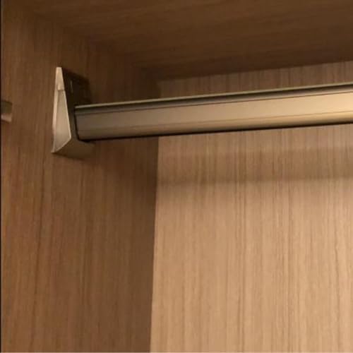 Heavy Duty Metal Closet Rod with Hardware, Thick Oval Garment Rail for Home Laundry Room, Long Shower Curtain Pole