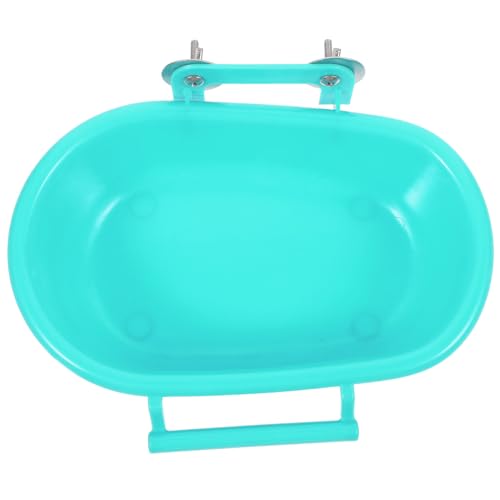 Kisangel Box Bird Bath Wild Bird Feeder Pet Bath Tub for Bird Parrot Bird Playground Bird Cage Accessories Parrot Feeders for Cage Cockatiel Parrot Treats Hammock Parrot Bath Green Pp