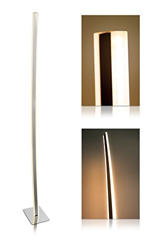 'Lámpara LED "Yan  Tipo: Elegante lámpara de pie, pie, cepillado mate  Luz cálida (Blanco Cálido 3000 K), 31 W, diseño moderno  Ideal como Salón Proyección, Dormitorio y lectura