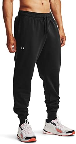 Under Armour Mens Rival Fleece Joggers , Black (001)/Onyx White , X-Large