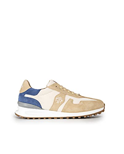 Sneaker Aran Full Bleu POPA basket homme en cuir bleu marine confortable