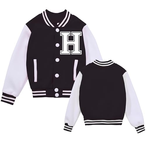 Image of BAICAIYU Kids Baseball Jackets Boys and Girls Varsity Coat Buttons Cardigan Letter Sport Letterman School Jacket