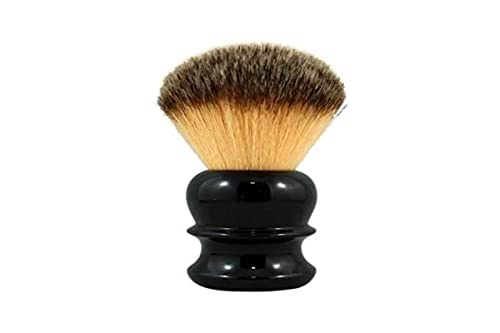 RazoRock Synthetic Shaving Brush, 24mm Knot, Soft, Brown80, Animal Print, Unisex, 1 Count (Pack of 1), 110 mm