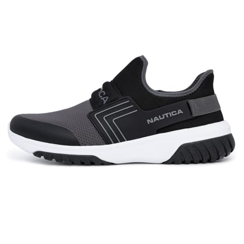 Image of Nautica Men's Slip-On Sneakers - Casual Fashion Shoes for Walking, in Medium & Wide Widths