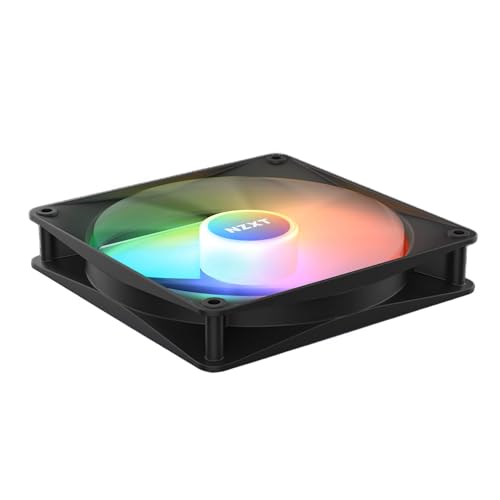 Image of NZXT F140 RGB Core - 140mm Hub-Mounted RGB Fan - 8 Individually-Addressable LEDs - Semi-Translucent Blades - High Static Pressure & Airflow - Quiet Operation - PWM Control - CAM Software - Black