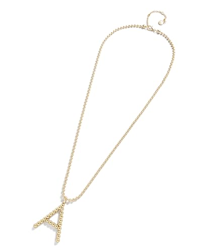 Oversized Initial Pisa Necklace for Women, Gold-Plated Beaded Necklace, Perfect Personalized Gift3