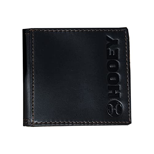 HOOEY Bi-Fold Leather Men's Wallet (Smooth - Black)2