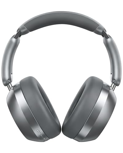 Image of Wentronic Y04 Bluetooth 5.3 Wireless Over-Ear Headphones with Active Noise Cancelling & Hi-Res Sound, 48H Playtime, Soft Comfort Earcups - Travel, Office & Home - iOS, Android & PC -Grey