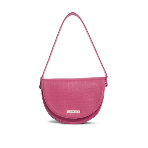 Image of Caprese Julie Small Satchel Shoulder Bag for Women with Shoulder Strap & Flap with Magnetic Button Closure | Spacious Handbag with Main Compartment | Elegant & Durable for Daily Use