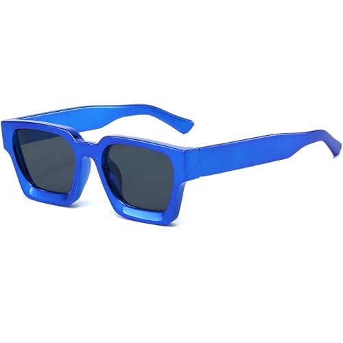 Image of AIEYEZO Square Sunglasses for Women Men Square Thick Frame Sun Glasses Simple Designer Style Shades