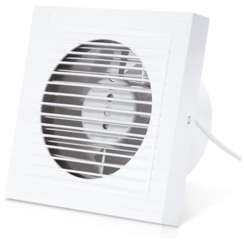 Tubiaz 2x Badlüfter 100mm Badezimmerlüfter Bad Lüfter Abluftventilator Wandmontage Lüftungsgebläse für Küche, Bad, Loftfenster und Keller, Leiser Betrieb Cover