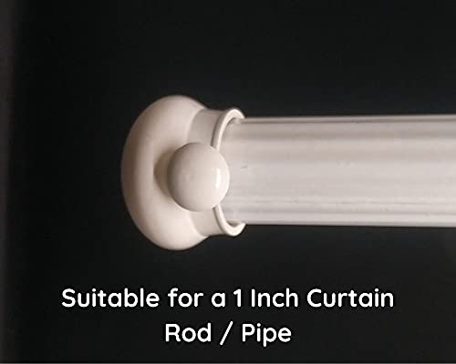 Image of FAPBADRI Simple Curtain End Caps /Finials for a 1 inch Pipe /Rod, Colour - Ivory, 4 Pieces