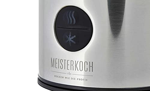 MEISTERKOCH Milchaufschäumer MA-450 aus Edelstahl in silberfarben, elektrisch, 150 ml aufschäumen, 350 ml erhitzen… – Bild 3