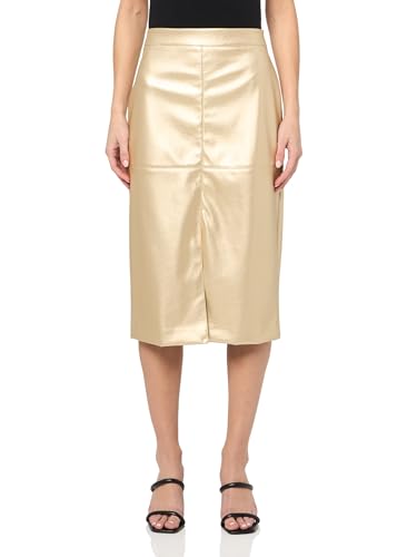 Anne Klein Women's Back Invisible Zip Center Front Seam Midi Skirt
