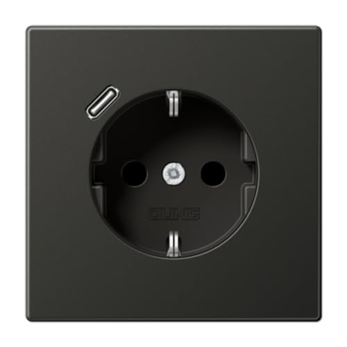 Prise USB-C LS anthracite chargeur mural encastrable JUNG AL1520-18CAN