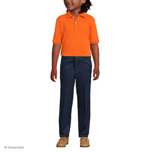 Image of Lands' End School Uniform Kids Short Sleeve Interlock Polo Shirt