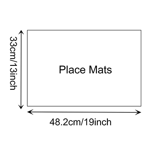 Homejoy Place Mats Set Of 8 – Rectangle Rectangular Waterproof Fabric Polyester Cloth Washable Wipeable Heat Resistant Placemats For Kitchen Dining Dinner Table Indoor 13 X 19 Inch White #TOP6