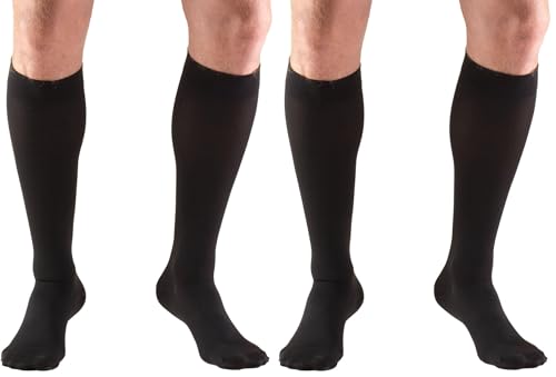 Image of Truform 15-20 mmHg Compression Stockings, Men & Women Medical Closed Toe