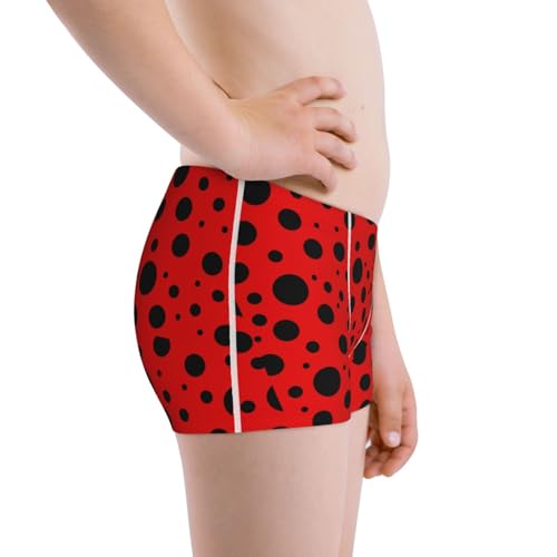 Boys' Cotton Boxer Brief Soft Underwear-Ladybug Pattern2