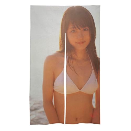 有村架? (125)のれん 暖簾 おしゃれ 和風玄関 間仕切り カーテン ロング 階段 廊下 リビング 脱衣所 お風呂 戸口 目隠し 遮光 プライバシー保護 ドア 仕切り 86x143cm