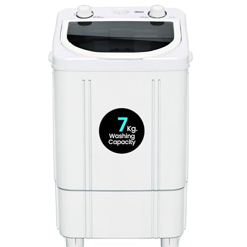 7KG Semi Automatic Washing Machine Single Tub 1320 RPM Rust Free Body 3D Hand Wash Pulsator 15 Min Timer Quiet Operation - NWM990
