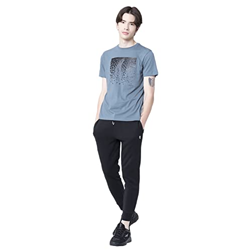 Image of Red Tape Men Turquoise Blue Graphic Print T-Shirt