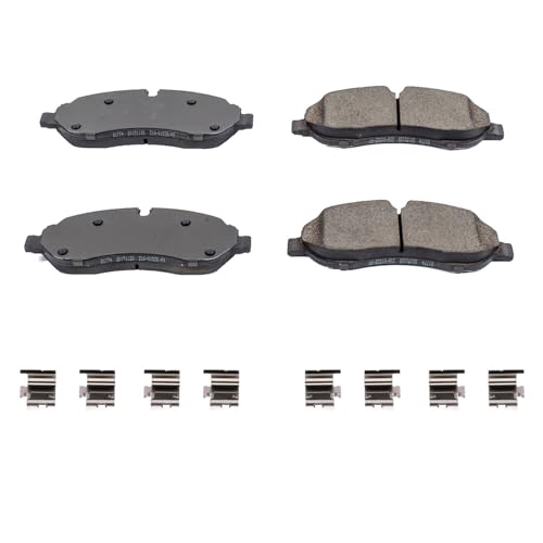Image of PowerStop Front Brake Pads for Ford Transit-150 2015-21 |Transit-250 2015-21 |Transit-350 2015-21 |Transit-350 HD 2015-25 - Z17 Ceramic Brake Pads with Installation Hardware, 17-1774