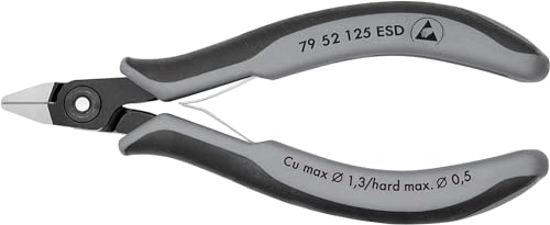 Alicates de corte diagonal KNIPEX de precision para electronica ESD modelo 79 52 125 2